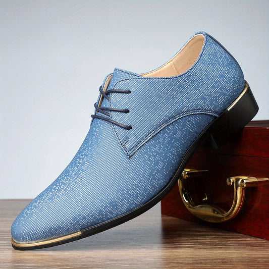 Men's Business Casual Oxfords - Green Glittery Lace-Up Shoes with Rubber Sole for Everyday & Formal Wear, Versatile Dress Shoes | Stylish Laceup Shoes | Shoes SHOWLU FASHION STORE
