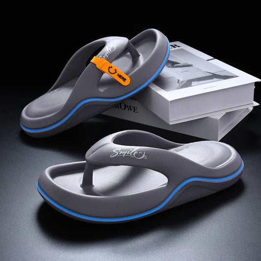 New Man Women Slippers Flip Flops Indoor Outdoor Beach Sandals Super Soft Bottom Slides Non-slip Thick Soled Women Slippers