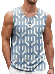 Men's Gradient Floral Tank Top 3D Printed Casual Crew Neck Vest Summer Harajuku Y2k Street Quick-drying Polyester Fibre Tank Top SHOWLU FASHION STORE