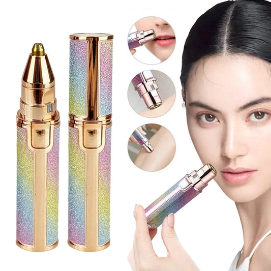 New 2 IN 1 Electric Epilator Eyebrow Trimmer Women's Body Facial Lip Epilator Rechargeable Mini Painless Razor Shave Shaver