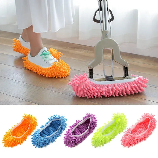 1PCS Floor Dust Cleaning Slippers Shoes Cleaning Cloth Lazy Mopping Shoes Home Floor Cleaning Microfiber Cloth Shoes