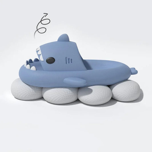 2024 Fashion Couple Shark Slippers Women Home Bedroom Comfortable Slides Men Cool Beach Funny Sandals Couple Non-slip Flat Shoes