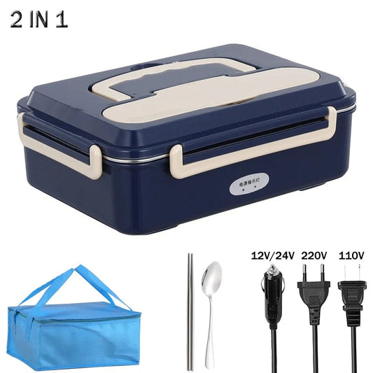 Car Home Dual Use Stainless Steel Electric Lunch Box - SHOWLU FASHION STORE