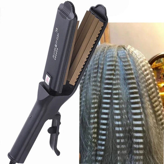 Ceramic Crimper Iron For Fluffy Hairstyle Curling Iron Corrugation Plate Crimper Hair Irons Anti Static Hair Crimping Iron - SHOWLU FASHION STORE