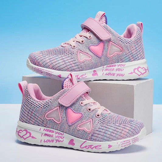 Cozy Knit Shoes for Girls Ultra Breathable Sneakers Lightweight Footwear Comfy and Casual Spring and Summer Gift Idea for Her - SHOWLU FASHION STORE