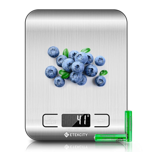 Digital Kitchen Scale, 304 Stainless Steel, Weight in Grams and Ounces for Baking, Cooking, and Meal Prep, LCD Display, Medium - SHOWLU FASHION STORE
