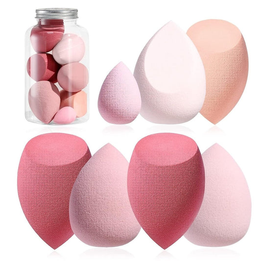 Makeup Sponge Set BS - MALL Blender Sponges 7 Pcs for Liquid, Cream, and Powder, Multi - colored with 1 Mini Makeup Sponge Pink (A - Pink) - SHOWLU FASHION STORE