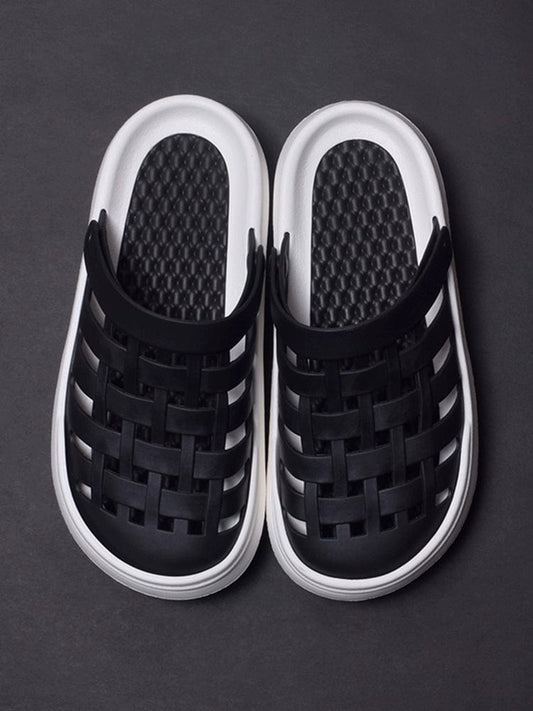 Platform Coros Shoes Women's Black Non Slip Nurse Closed Toe Sandals Outdoor Water Office Half Sandals - SHOWLU FASHION STORE