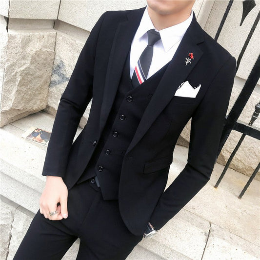 Spring British Korean Silm Youth Wedding Small Suit - SHOWLU FASHION STORE
