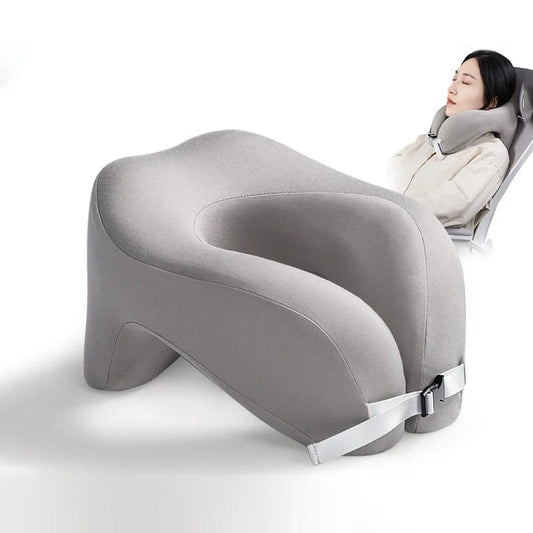 Travel Pillow U - Shape Pure Memory Foam Neck Pillow For Airplane Office Nap Cervical Pillows Flight Sleeping Head Neck Support - SHOWLU FASHION STORE