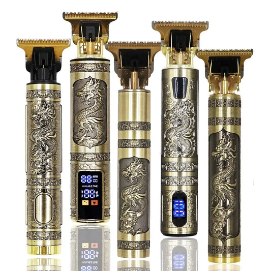 Showlu Fashion Store 0 Tondeuse Dragon Vintage T9 Cordless Professional Hair Clippers Electric Trimmers For Men Clipper hair cutting machine Shaver