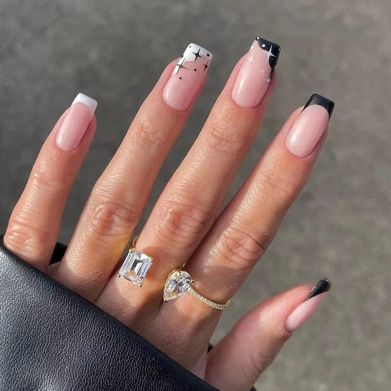 Wholesale Private Label Fingernails Art Square Full Cover French Press On False Nail Tips - SHOWLU FASHION STORE