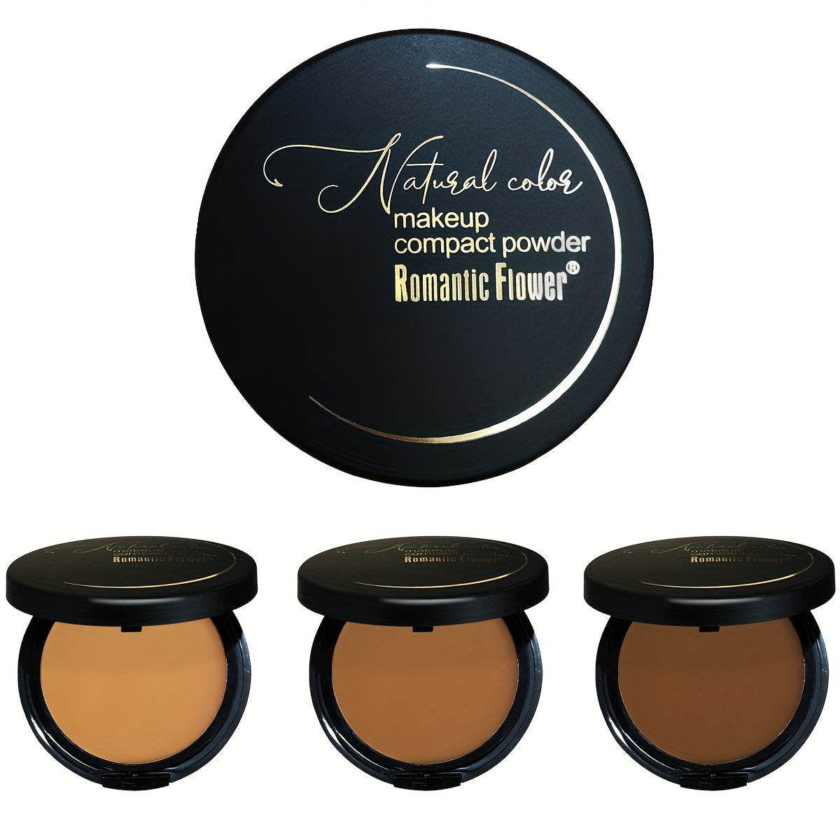 & Sweat-Resistant Contouring Powder Palette - Matte Finish, Matte | Buildable Coverage for All Skin Tones, Coverage | All Skin Tones, | Highlight & Shadow Makeup with Plant Squalane SHOWLU FASHION STORE