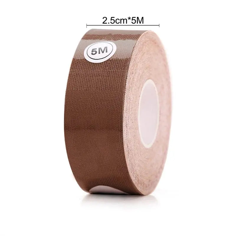Anel Demosthene General Store 0 brown s / One Size 1 Roll 5M Women Breast Nipple Covers Push Up Bra Body Invisible Breast Lift Tape Adhesive Bras Intimates Sexy Bralette Pasties