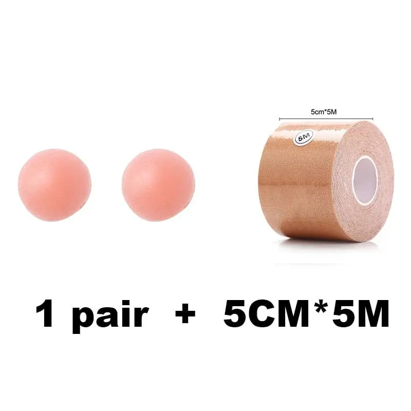 Anel Demosthene General Store 0 Group 8 / One Size 1 Roll 5M Women Breast Nipple Covers Push Up Bra Body Invisible Breast Lift Tape Adhesive Bras Intimates Sexy Bralette Pasties