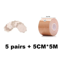 Anel Demosthene General Store 0 Group 4 / One Size 1 Roll 5M Women Breast Nipple Covers Push Up Bra Body Invisible Breast Lift Tape Adhesive Bras Intimates Sexy Bralette Pasties