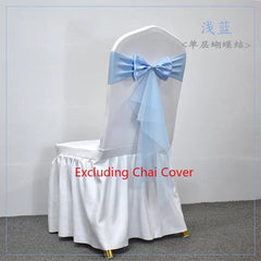 10 50pcs Spandex Chair Sashes with Gauze Wedding Lycra Chair Band Stretch Chair Bows For Banquet Party Event Decoration Supplies - SHOWLU FASHION STORE