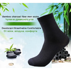 Anel Demosthene General Store 0 10 Pairs/Lot Men's Bamboo Fiber Socks 2022 New Compression Autumn Long Black Business Casual Man Dress Sock Gift Plus Size 42-45