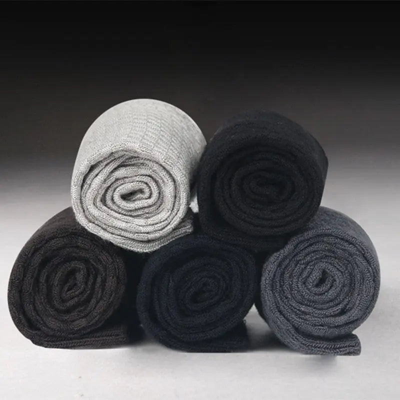Anel Demosthene General Store 0 10 Pairs/Lot Men's Bamboo Fiber Socks 2022 New Compression Autumn Long Black Business Casual Man Dress Sock Gift Plus Size 42-45