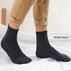 Anel Demosthene General Store 0 10 Pairs/Lot Men's Bamboo Fiber Socks 2022 New Compression Autumn Long Black Business Casual Man Dress Sock Gift Plus Size 42-45