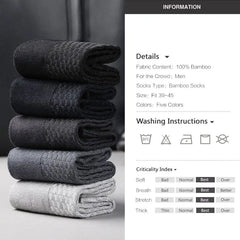 Anel Demosthene General Store 0 10 Pairs/Lot Men's Bamboo Fiber Socks 2022 New Compression Autumn Long Black Business Casual Man Dress Sock Gift Plus Size 42-45