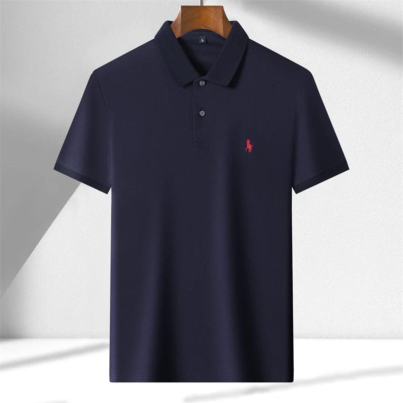 100% cotton high - end short sleeve POLO shirt men's summer fashion designer horse logo brand embroidered Luxury casual T-shirt - SHOWLU FASHION STORE