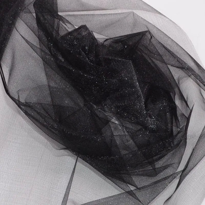 Showlu Fashion Store 0 10m/lot 48cm Sheer Crystal Organza Tulle Roll Fabric for Wedding Party Decoration organza chair wedding Arch Decor woman's Dress