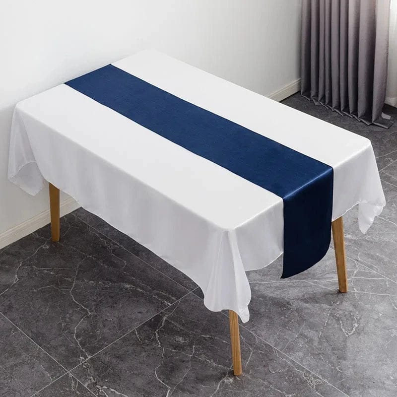 10pc Satin Table Runner For Banquet Wedding Party Event Home Supply Table Decorations Cloth Cover Runner 30x275cm(12*108inch) - SHOWLU FASHION STORE