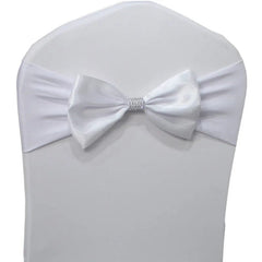 10pcs/50pcs Free Tie Wedding Satin Chair Sash Elastic Stretch Spandex Chair Bow Band For Banquet Hotel Birthday Party Decoration - SHOWLU FASHION STORE