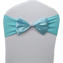 10pcs/50pcs Free Tie Wedding Satin Chair Sash Elastic Stretch Spandex Chair Bow Band For Banquet Hotel Birthday Party Decoration - SHOWLU FASHION STORE