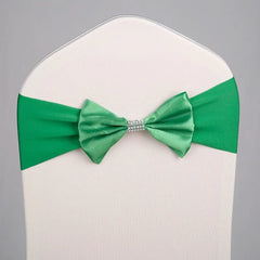10pcs/50pcs Free Tie Wedding Satin Chair Sash Elastic Stretch Spandex Chair Bow Band For Banquet Hotel Birthday Party Decoration - SHOWLU FASHION STORE