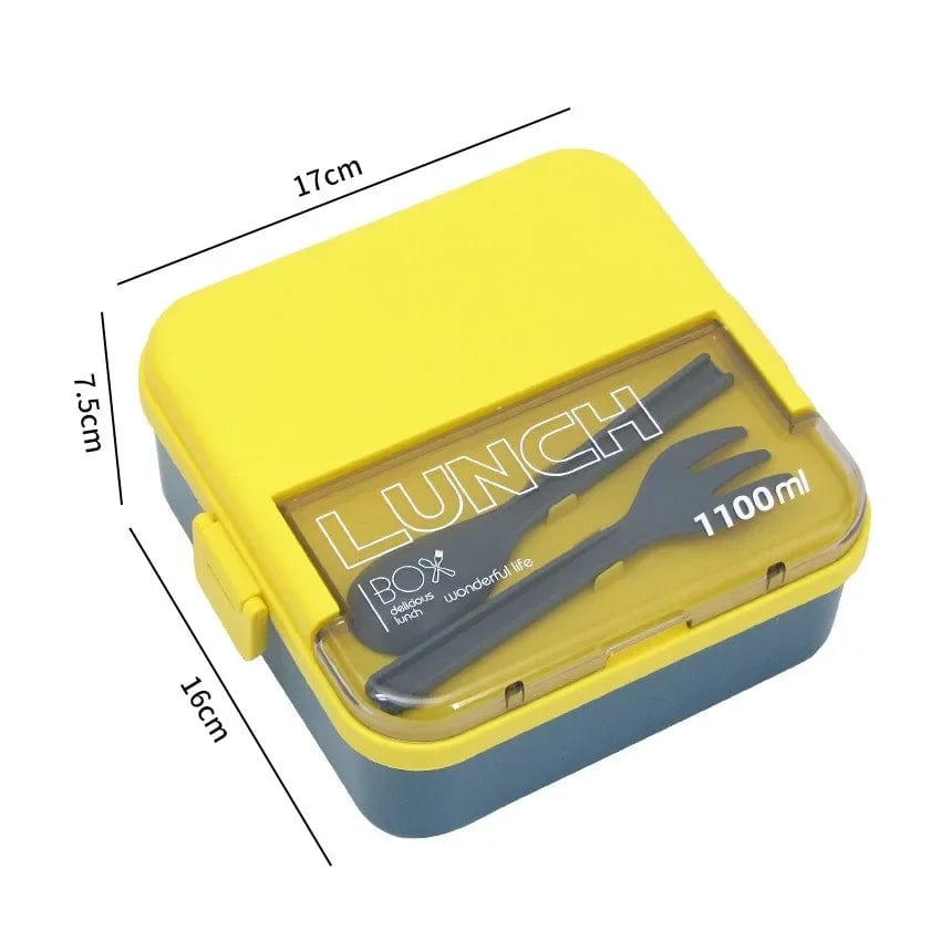 1100ML/1800ML 2 layer Compartment Lunch Box For Kids With Fork and Spoon Microwave Bento Boxes Portable Food Storage Container - SHOWLU FASHION STORE