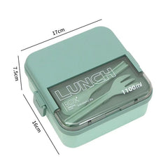 1100ML/1800ML 2 layer Compartment Lunch Box For Kids With Fork and Spoon Microwave Bento Boxes Portable Food Storage Container - SHOWLU FASHION STORE