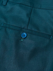 Men'S Solid Color Two-Piece Suit, Regular Fit Pants, Suitable for Business and Wedding Parties Elegant Classic Style