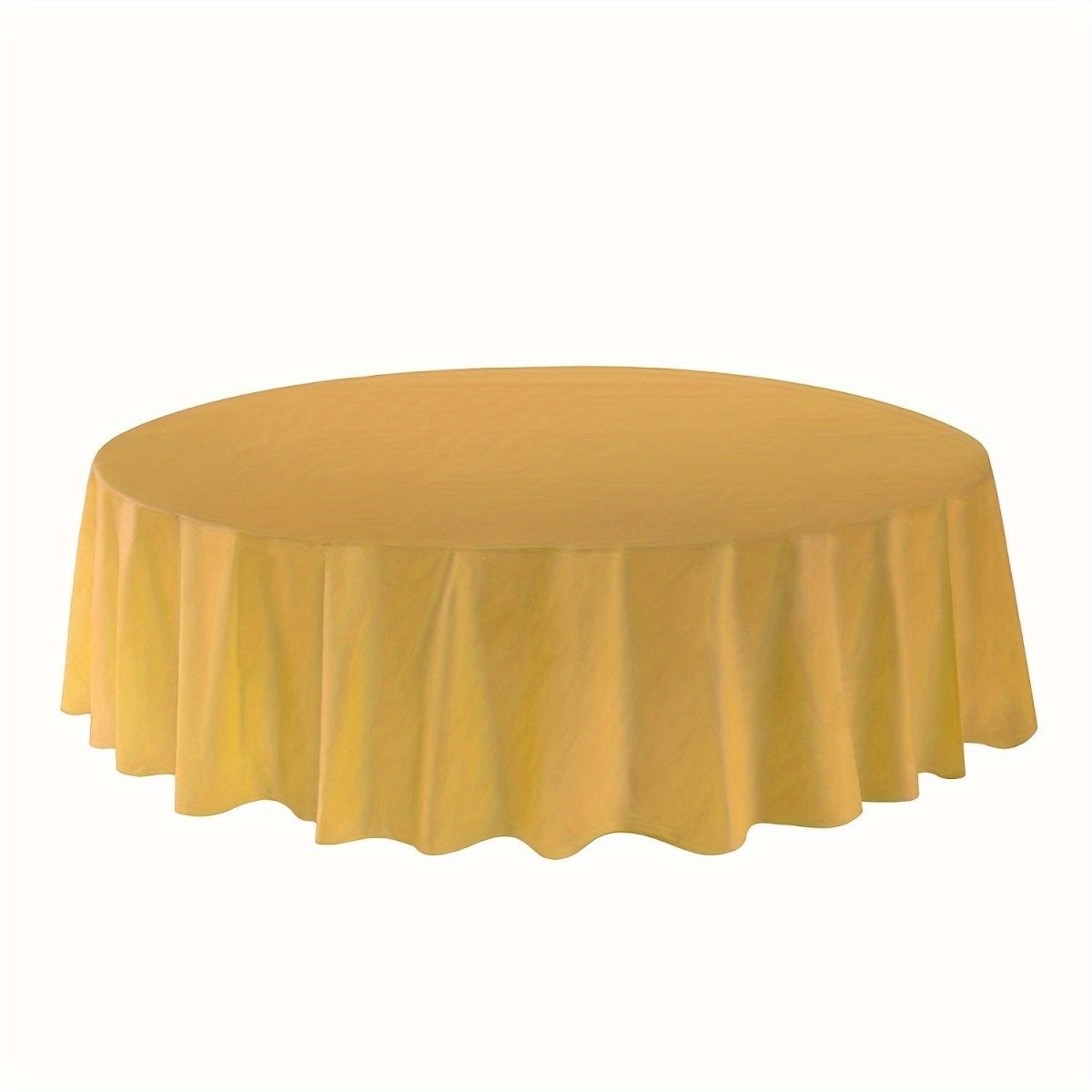 12 - Pack Premium Plastic Table Cover Medium Weight Disposable Tablecloth - for Wedding, Birthday, Bachelor Party, Graduation - Versatile Fit For Various Occasions, Holiday - Themed 12PK Round 84" - SHOWLU FASHION STORE
