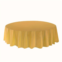 12 - Pack Premium Plastic Table Cover Medium Weight Disposable Tablecloth - for Wedding, Birthday, Bachelor Party, Graduation - Versatile Fit For Various Occasions, Holiday - Themed 12PK Round 84" - SHOWLU FASHION STORE
