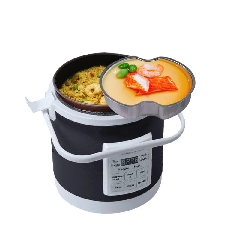 12V 24V Mini Car Rice Cooker 1.6L car trucks electric soup porridge cooking machine food steamer warmer fast heating lunch box - SHOWLU FASHION STORE