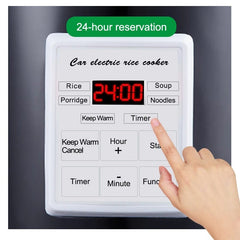 12V 24V Mini Car Rice Cooker 1.6L car trucks electric soup porridge cooking machine food steamer warmer fast heating lunch box - SHOWLU FASHION STORE