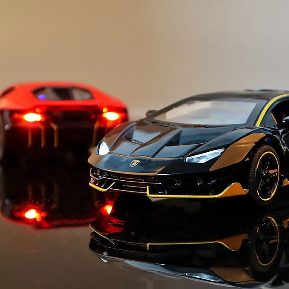 1/32 Cars Toys Auto To Scale Lambor LP770 Diecast Model Cars Alloy Autos Toys Gift for Boys Pull Back Light Music Kids Car - SHOWLU FASHION STORE