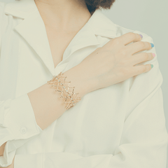18K Metal Hollow Wide European and American Personalized Women's Opening - SHOWLU FASHION STORE
