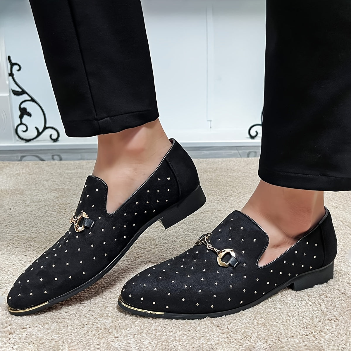 Plus Size Mens Comfy Slip-On Loafers - Soft Upper, Non-Slip Durable Rubber Sole, Breathable Lining, Formal yet Casual, Ideal for Outdoor Activities and Daily Wear SHOWLU FASHION STORE