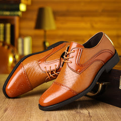 Spring New Men'S Fashion Business Formal Shoes Men'S Shoes English Shoes European Version Single Shoes SHOWLU FASHION STORE