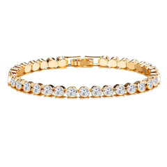 1pc Fashion Hand Chain Crystal Stretch Shine Bracelets For Women Couple Charm Austria Crystal Cuff Bangles Wedding Jewelry - SHOWLU FASHION STORE