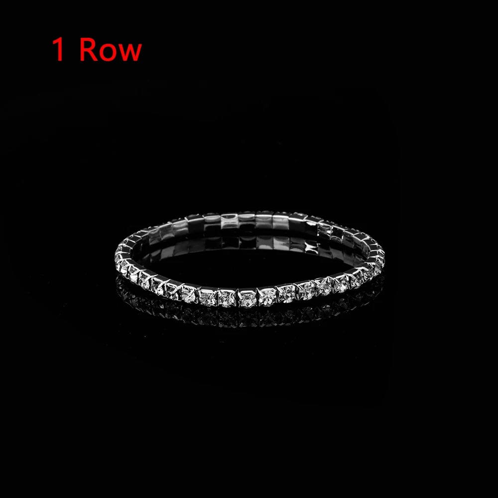 1pc Fashion Hand Chain Crystal Stretch Shine Bracelets For Women Couple Charm Austria Crystal Cuff Bangles Wedding Jewelry - SHOWLU FASHION STORE