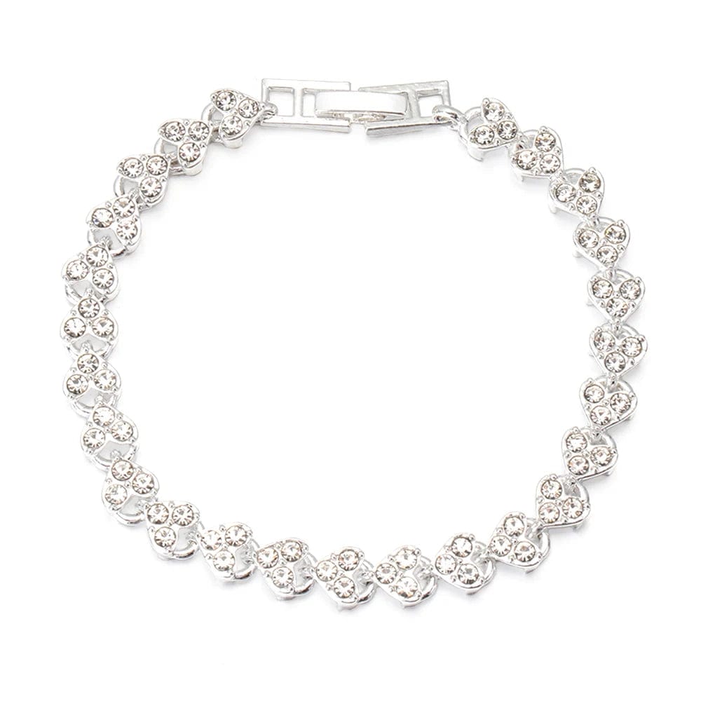 1pc Fashion Hand Chain Crystal Stretch Shine Bracelets For Women Couple Charm Austria Crystal Cuff Bangles Wedding Jewelry - SHOWLU FASHION STORE