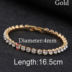 1pc Fashion Hand Chain Crystal Stretch Shine Bracelets For Women Couple Charm Austria Crystal Cuff Bangles Wedding Jewelry - SHOWLU FASHION STORE