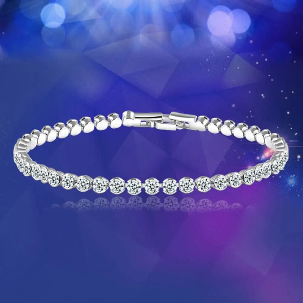 1pc Fashion Hand Chain Crystal Stretch Shine Bracelets For Women Couple Charm Austria Crystal Cuff Bangles Wedding Jewelry - SHOWLU FASHION STORE