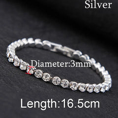 1pc Fashion Hand Chain Crystal Stretch Shine Bracelets For Women Couple Charm Austria Crystal Cuff Bangles Wedding Jewelry - SHOWLU FASHION STORE