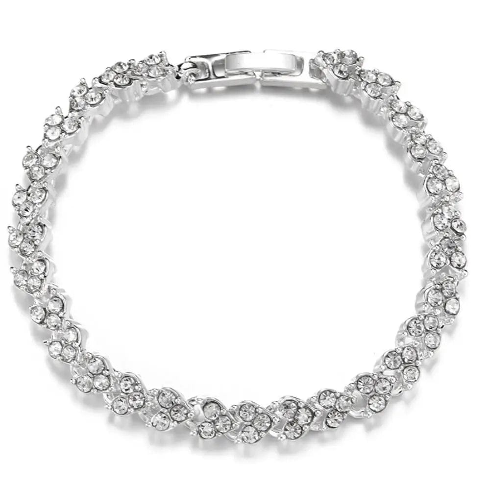 1pc Fashion Hand Chain Crystal Stretch Shine Bracelets For Women Couple Charm Austria Crystal Cuff Bangles Wedding Jewelry - SHOWLU FASHION STORE
