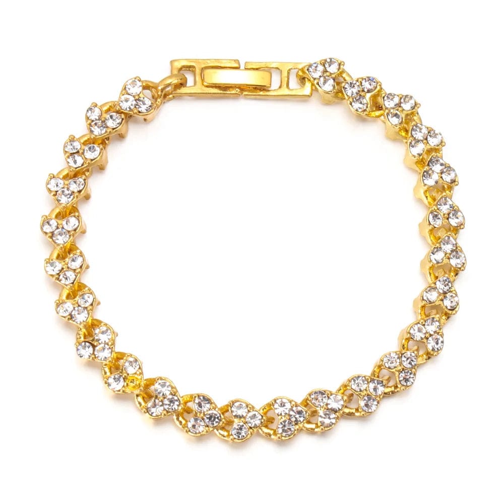 1pc Fashion Hand Chain Crystal Stretch Shine Bracelets For Women Couple Charm Austria Crystal Cuff Bangles Wedding Jewelry - SHOWLU FASHION STORE
